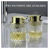 CICUFY Foaming Glass Soap Dispenser,Hand Foam Soap Dispenser for Kitchen and Bathroom-2 Pack?B-Type Clear GlassGold Pump?(ONLY INCLUDES ONE)