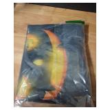 Ganeen 7x16 ft Halloween Garage Door Banner Large Rustic Garage Banner Cover Halloween Garage Door Cover Backdrop with LED String Light Holiday Vinyl Cover Door Decoration Outdoor(Classic Style)