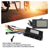 gernie DC24V 36V 48V 500W 750W Brushless Motor Controller, Waterproof 26A 3 Mode W ave Scooter Brushless Controller Kit with S866 Panel Display, E Bike Conversion Kit