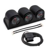 SINCO TECH OBDII 52MM 7 Color Backlight Gauge (Water Temp 100-280?+RPM+Voltage)