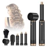 5 in 1 Blow Dryer Brush, Upgrade Hair Dryer Brush Air Curler Air Curling Wrap Styler, Detachable Hot Air Brush Negative Ion Curling Brush Iron, Hair Styling Tools for Drying Curling Straightening