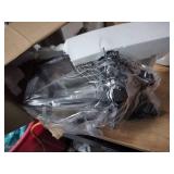 zeyu 2 Pack Modern Front Porch Lights, 10.5-Inch Farmhouse Outdoor Wall Light Fixture with Clear Glass Shade in Black Finish, 20076BS-2PK BK