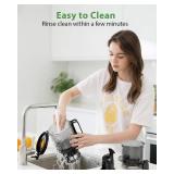 ECOSELF Juicer Machines Easy to Clean, with Wide Mouth and Large Feed Chute, Cold Press Juicer For Whole Fruits and Vegetables, Slow Masticating Self Feeding for Juice Extractor Machine, High Juice Yi