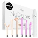 NuDerma Professional Skin Therapy Wand - Portable Skin Therapy Machine with 6 Neon and Argon Wands  Boost Your Skin  Clear Firm and Tighten