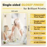 Koala Heavyweight Photo Paper High Glossy 8.5x11 Inches for Inkjet Printing 100 Sheets 61LB