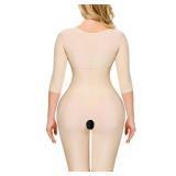 LANCS Shapewear for Women Tummy Control Fajas Colombianas Body Shaper Waist Trainer Post Surgery Compression Garment (Beige, Small)
