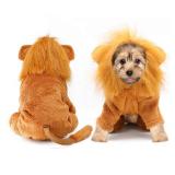 Rypet Dog Lion Costume Pet Clothes for Halloween Party Simulation Lion Pets Outfits Cosplay Dress up Clothes Pet Lions Hoodie Cat Costume for Party
