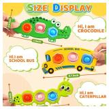 Christmas Stocking Stuffer 3PC Fidget Popper Sensory Toys for Toddlers Girls, Boys Gift Goodie Bags Airplane Travel Activities Pop it Fidget Toys Autism Gifts for 12+ Month Babies 1 2 3 Year Old