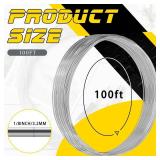 Zonon 100 ft 18 Inch Aluminum Armature Wire Metal Armature Bendable Aluminum Wire for Sculpting Dolls Floral Jewelry Making Weaving DIY Crafts, Silver