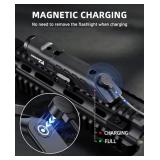 EZshoot 1700 Lumens Tactical Laser Light Combo for Rifle with Magnetic Rechargeable Compatible with Picatinny and M-Rail, Rilfe Flashlight Green Laser Light Combo with Strobe Mode