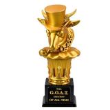 AWEZO 9\ Funny Goat Trophy, Greatest of All Time (G.O.A.T.) Funny Resin Trophy for Fantasy Football, Employee Appreciation, Teacher, Boss, Friendin