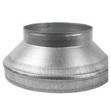 12\ to 8\in Inch Galvanized Steel Round Duct Reducer - Pipe Fitting Increaser Reducer - Drain, Waste and Vent Conduit Transition Adapter - Metal Tube Reducing Couplingin
