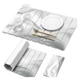 2 PCS Large Stone Dish Drying Mat for Kitchen Counter,Quick Dry Stone Dishes Mats,Marbled Water Absorbing Diatomaceous Earth Drying Pad for Countertop Bottles Utensils Cups?Black White 24\×16\inand8\