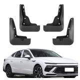 LUNQIN Car Mud Flaps Splash Guards Mudflaps for Hyundai Sonata 2024 2025 2026 and Hyundai Sonata Hybrid 2024-2026 Auto Exterior Accessories Tire Mudguards Wheel Inner Fender Liner Guard Flap Fenders
