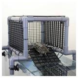 MLONDHSU Turtle Basking Platform Dock, Tank Topper with Non-Slip Ramp for Aquatic Turtles, Fits 20 25 29 55 Gallon and 40-Gallon longAquarium Tanks, Secure Resting and Drying Area