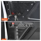 LEPZ 2PCS Front Door Storage Pockets for Ford Bronco Accessories 2024 2023 2022 2021,Side Organizer Box Compatible for Bronco 24 Door, Interior Storage Expansion Cup Holder Accessory