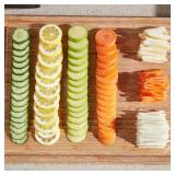 ShanSon Safe Mandoline Slicer,French Fry Cutter,Multifunctional Vegetable Chopper,Mandoline Potato Slicer with 25+ Presets and Thickness Adjuster, Chopping Artifact for Kitchen Meal Prep,Green