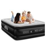 Airefina Air Mattress Queen with Built in Pump, 18 Raised Comfort Blow Up Mattress with Carrying Bag, Portable Inflatable Mattress for Guest Home, Air Bed Colchones Inflables 750 Lbs Max, 80*60*18 in