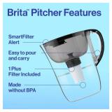 Brita Large 10 Cup Water Filter Pitcher, 1 BritaPlus Filter, Everyday, Black (Package May Vary)
