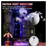 Elegear 10FT Halloween Inflatable Blow Up with Motion-Activated Screaming, 8-Mode Color Changing Light, Giant Grim Reaper Ghost Inflatables Outdoor Decorations for Yard Lawn Garden Porch Party