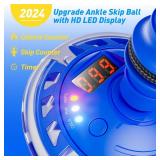 Skip Ball for Kids, Ankle Skip Ball Toy with Counter, Timer and Cal Calculator, Boys Birthday Gifts for Age 6 7 8 9 10+, Rechargeable Colorful Flash Wheel Skip Ball for Boys, Indoor Outdoor Toys