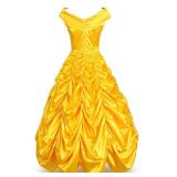 JerrisApparel Womenfts Princess Costume Halloween Party Dress (2, Yellow)