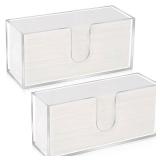 Whdiystella 2Pcs Acrylic Paper Towel Dispenser, Paper Towel Holder Countertop Clear Multi Trifold Napkin Holder, Suitable for Z-fold, C-fold or MultiFold Paper Towels for Bathroom, Toilet, Kitchen