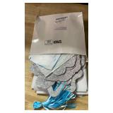 Epakh 24 Sets Snowflakes Crafts Kit Winter Snowflakes Tissue Paper Crafts Kit Christmas Decorations Make Your Own Xmas Tree Hanging Ornament for Holiday Party DIY Home Activities(Glitter Blue)