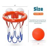 Bath Toys  Bathtub Basketball Hoop for Toddlers, Kids, Boys and Girls | 4 No-Hole Balls and Strong Suction Cups | Fun Basketball Bath Toy for Toddlers