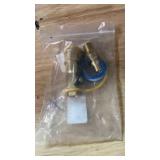 FATCANMA 14\ RV Propane Quick Connect Adapter for Propane Hose - Low-Pressure Propane 14\in Quick Connect or Disconnect Kit - Shutoff Valve and Full Flow Plug - 100percent Solid Brassin