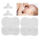Finever Nipple Shields for Nursing Newborn for Women Breastfeeding Baby Premium Contact Nippleshield for with Latch Difficulties or Flat or Inverted Nipples Clear (20mm0.78inch, 4, Count)