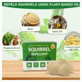 10 Pack Squirrel Repellent Outdoor, Chipmunk Repellent, Rodent and Squirrel Repellent for Attic, Car Engines, Ultra Powerful Squirrel Deterrent Keep Squirrels Out of Garden, Long-Lasting, Pet Safe