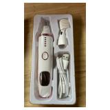 Mendaping LED Display Ear and Nose Hair Trimmer Clipper for Women Men,2025 Rechargeable 2 in 1 Painless Eyebrow and Facial Hair Trimmer with Powerful Motor and Dual-Edge Blades Easy Clean (White)