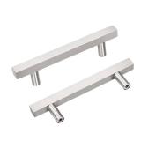 NIZADO 15 Pack Kitchen Cabinet Handles,3 34 Inch Hole Centers Stainless Steel Drawer Pulls,Brushed Nickel Cabinet Pulls, Square T Bar Dresser Handles,6 Inch Overall Length