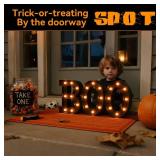 Halloween Decorations-3 LED Marquee Light up Letters Boo Sign, Halloween Decor for IndoorOutdoor | Fireplace | Kitchen | Table | Home | Mantel | Party