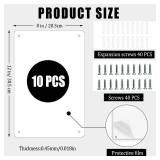 ToBeAce 10 Pcs Sublimation Metal Sign Blanks 8x12 Inch, Aluminum Sublimation Yard Sign Metal Photo Blanks with Holes Screws DIY Sign Photo for Outdoor Indoor Garden Yard (Thick 0.45mm)