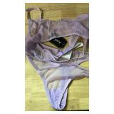 SOLY HUX Womenfts Mesh Solid Sheer See Through Lingerie Set Sexy Lace Bra and Panty 2 Piece size medium