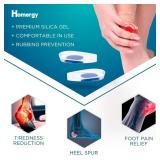 Heel Cups for Achilles Tendonitis and Plantar Fasciitis - 2 Pack Gel Shoe Inserts for Heel Pain Relief, Arch Support, for Women and Men