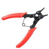 Snap Ring Pliers TAODAN 1Set 4 In 1 C Clips Removal Retaining Set for Automotive and Engine Repair, Interchangeable Jaw Head 45 90 and 180 Degree Angled Jaws, AC Compressor Clutch Holding Tool