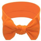BABYGIZ Baby Girl Headbands-Infant,Toddler Cotton Handmade Hairbands with Bows Child Hair Accessories (Orange)