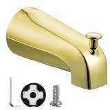 Enhon Slip On Diverter Tub Spout Compatible with Kohler GP85556, Bathroom Shower Bathtub Faucet Spout Replacement Fits 12ftft Copper Water Tube, 532ftft Hex Wrench Included (Polished Brass,1 Pack)