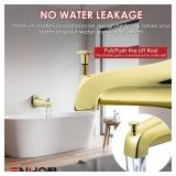 Enhon Slip On Diverter Tub Spout Compatible with Kohler GP85556, Bathroom Shower Bathtub Faucet Spout Replacement Fits 12ftft Copper Water Tube, 532ftft Hex Wrench Included (Polished Brass,1 Pack)