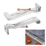 50 Pack Gutter Hangers, Gutter Hangers 5 Inch, Rain Gutter Hangers, Heavy Duty Gutter Hangers with a Pre Inserted Rust Resistant Screw, Hidden Gutter Hangers for 5\ K Style Aluminum Guttersin