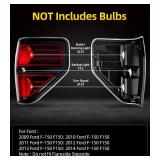 OKLPF Rear Brake Tail Light Compatible With 2009 2010 2011 2012 2013 2014 Ford F150 F-150,Replace Red Taillight Assembly Red Smoked Tail light,Included A Luxurious Box,Driver and Passenger Side