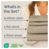 Queen Size 4 Piece Sheet Set - Comfy Breathable and Cooling Bed Sheets Set - Hotel Luxury Bedding for Women, Men, Kids, Teens, Boys and Girls - Deep Pockets, Soft and Wrinkle Free - Beige (Heathered S