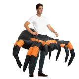 JASHKE Inflatable Spider Costume Spider Halloween Costumes for Adult Blow up Spider Costumes Adult for Halloween