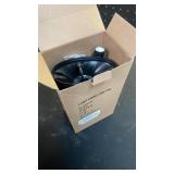 2 Pack Halloween Black Electric Window Candles, Flicker Flame Black Candle Lamp with 4 C18 Orange Flame Bulbs(2 Spare), Plug in Flickering Taper Candle for Party Halloween Indoor Decoration