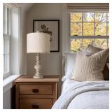 BOBOMOMO Tradition 20\ Rustic Table Lamp Set of 2 for Living Room Bedroom Bedside Desk Lamps Bedroom Nightstand Vintage Lamps Linen?Suitable for Decorating Small Areas?in