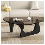 Mid Century Modern Glass Coffee Table for Living Room, Small Coffee Tables, Suitable for Bedroom Living Room Reception Office Tables