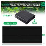 GDNaid 3ftx100ft Weed Barrier Landscape Fabric Heavy Duty, 3.2oz Weed Barrier Fabric, Easy Setup Woven Garden Landscaping Fabric